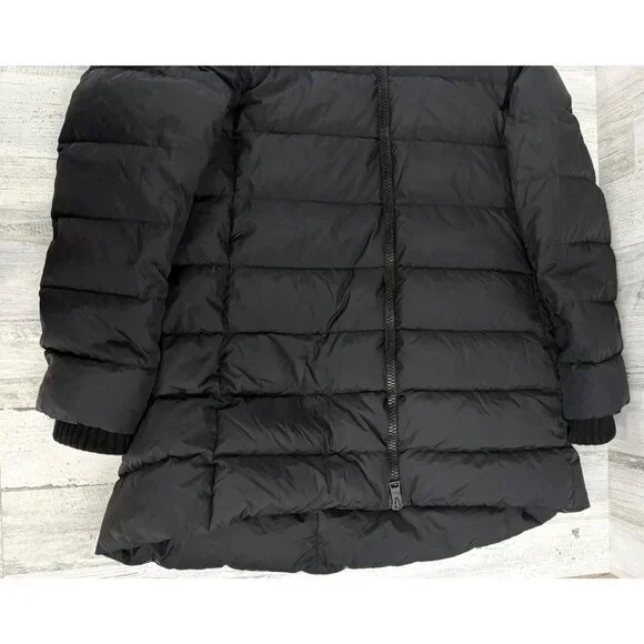 Herno Womens Black A Line Down Filled Nylon Chamonix Puffer Jacket Coat Sz 50 14 - Picture 7 of 16